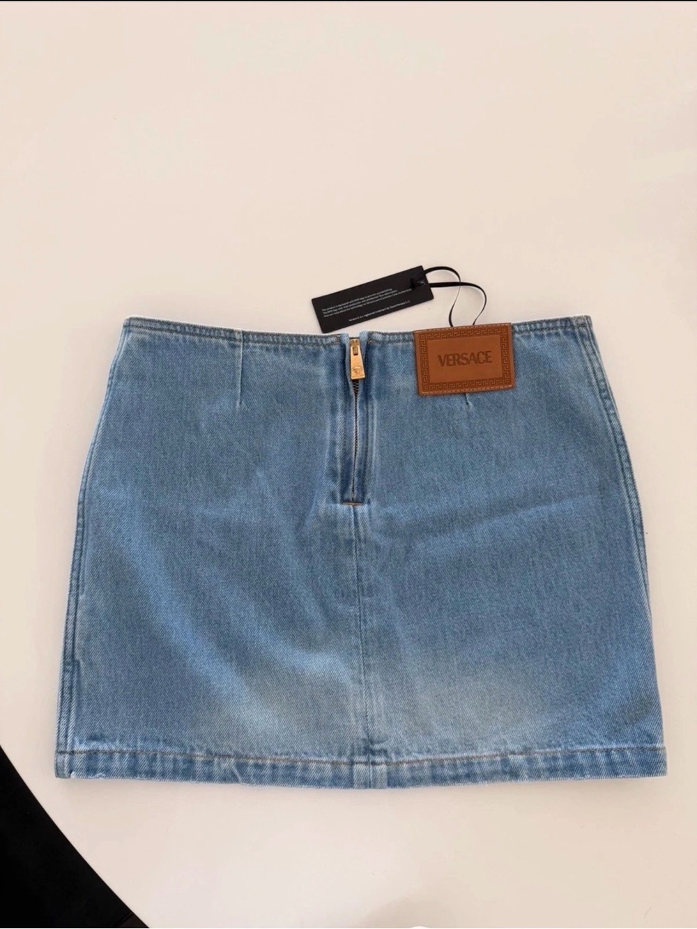 Versace Authentic Light Blue Denim Mini Skirt 38 IT XS US
